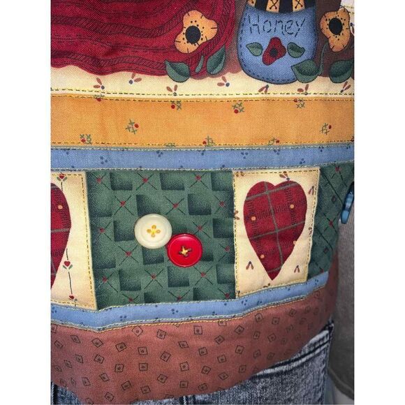 Vintage Quilted Honey Bear Bee Vest Size Large - Picture 11 of 12
